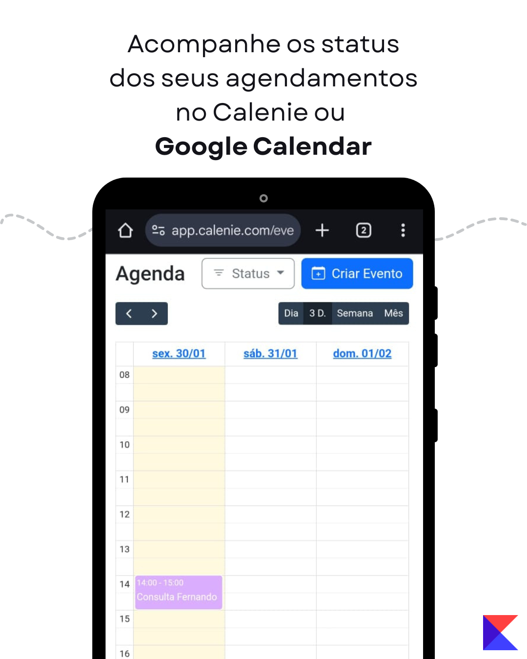Passo 4: Definir data e hora do agendamento
