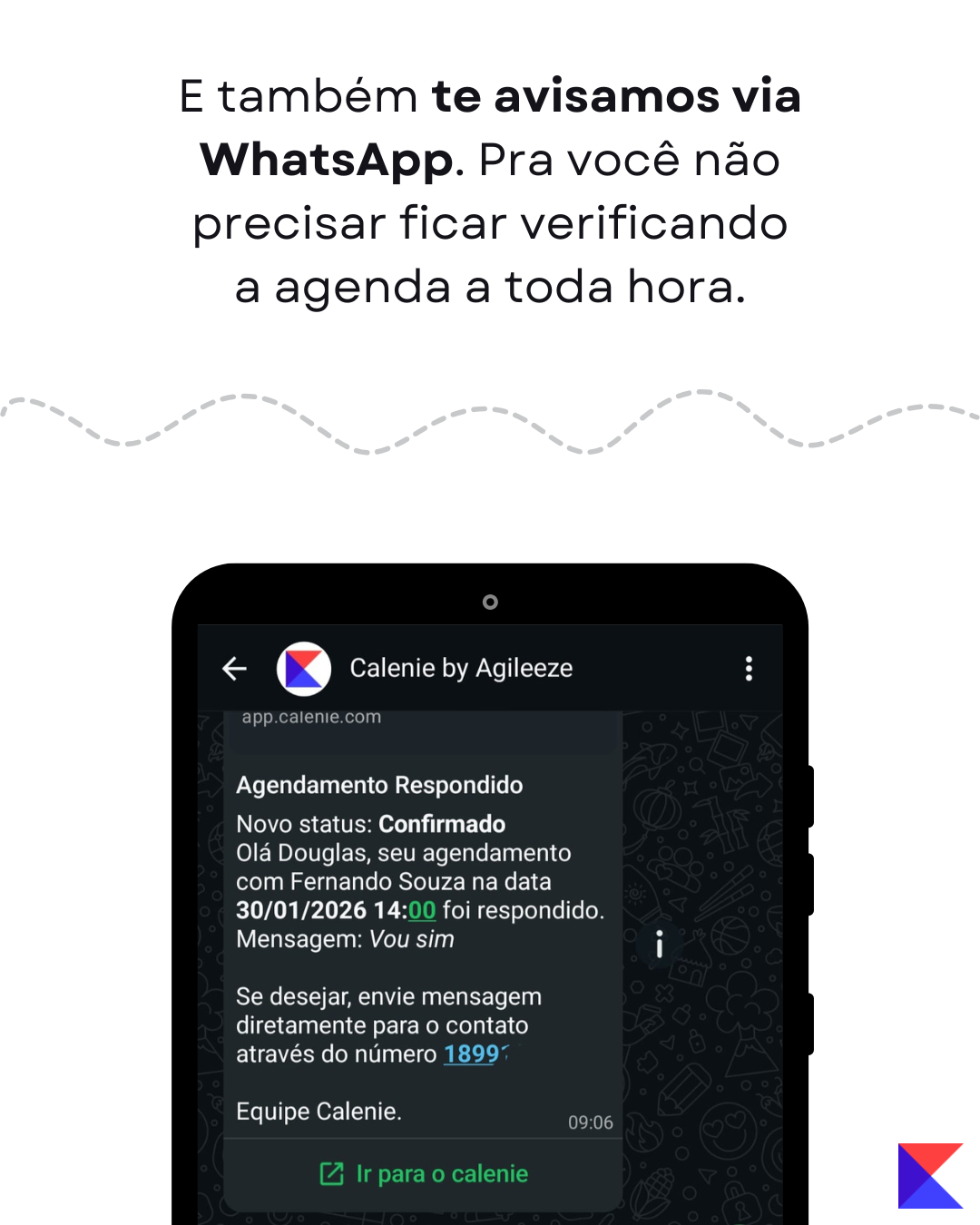 Passo 7: Confirmação do cliente via WhatsApp